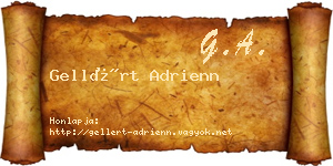 Gellért Adrienn névjegykártya